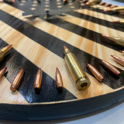 Patriotic Bullet Flag Clock