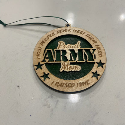 Proud Mom of a Hero Ornaments