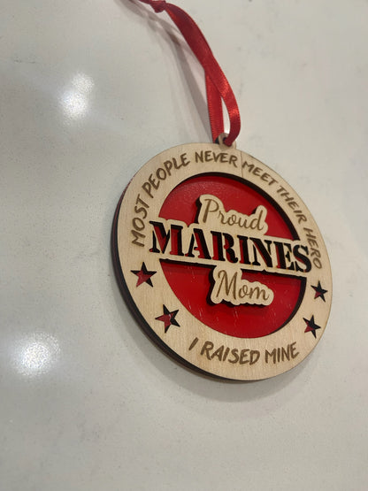 Proud Mom of a Hero Ornaments