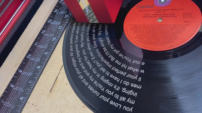 Laser-Marked Vinyl Record with Song Lyrics